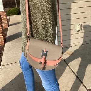 Tan and Salmon Charming Charlie Cross Body